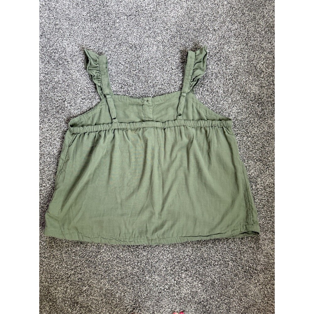 Torrid Tank Top Size XL Button Front‎ Ruffle Strap Boho - Picture 2 of 4